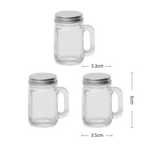 YESPERY โถน้ำผึ้งแยมขนาดเล็ก35มล. 1/3ชิ้นพกพาได้น้ำกาแฟเข้มข้นกันรั่วขวดมีฝาบ้านปาร์ตี้บาร์ขวด Gelas Kantor