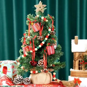 OWNNEW 15/20/30 cm Cây thông Noel nhân tạo. Nhựa Xanh lá cây Tự làm đồ trang trí nhỏ để bàn Mini Cây thông giả để bàn