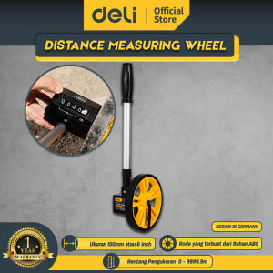Deli Measuring Wheel / Meteran Dorong Jalan 1 Roda Akurat EDL330060