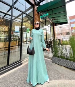 Zahira1808 Diandra Basic Dress Bahan Lady Cruish Gamis Syari Murah Trendi Baju Syari Muslim Wanita Ibu Terlaris Baju Pesta Free Masker
