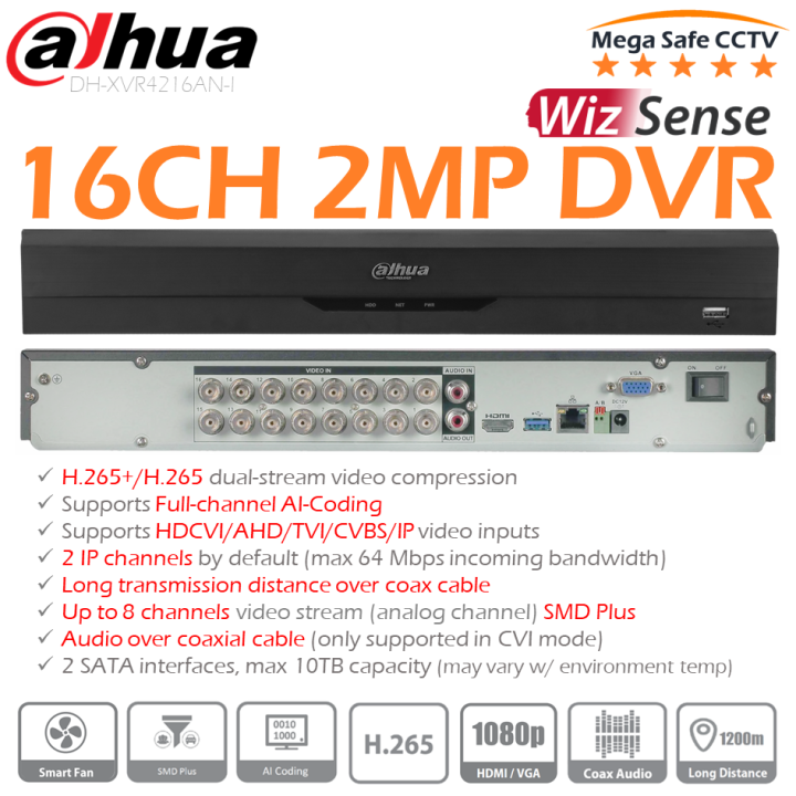 Dahua DVR 16CH Model DH-XVR5116HS-S2 Enregistreur vidéo numérique