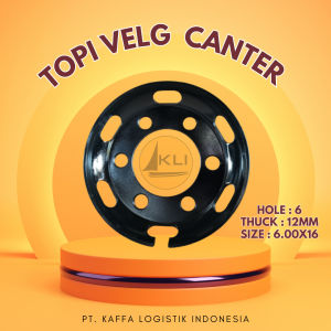 TOPI VELG CANTER / ISUZU ELF NKR 71 / NMR 71 LUBANG 6 TEBAL 12 MM LUBANG ANGIN STANDAR