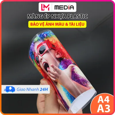 Giấy Ép Plastic Media A4/A3 100 Tờ Dày 40/60/80 Micro Màng Ép Plastic A4 Màng Ép Nhựa Laminator