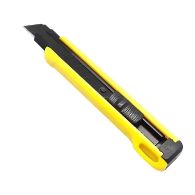 KEELAT 18mm Retractable Utility Knife Glue-Coated Art Knife Box Cutter Retractable Heavy Duty Snap Off Quick Change Extra Blades TPR+PP Handle Cutting Cardboard Boxes or DIY