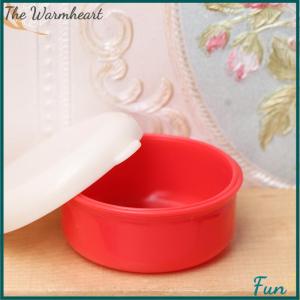 【The Warmheart】 1:12 Dollhouse Miniature Lunch Box Simulation Plastic Storage Box Mini Fresh Keeping Box Food Toy Model Kitchen Tableware Decor