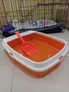 Paket Hemat Cat Litter Box Bak Pasir Kucing Free Sekop Ukuran XL