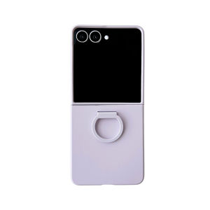 Fresh Candy Color Z Flip 7 Hard PC Case Back Cover Smooth Grip Anti-Slip Anti-Fingerprint Samsung Galaxy Z Flip7 Casing Drop Proof Durable Plastic Protective Phone Case with Ring