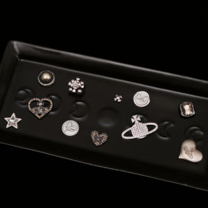 11pcs Pack Saturn  design Metal Rhinestone Crystal  Shoes Charms For Crocs Clog Shoe  Elegant Luxurious Shining  Flower JIBZ For Womens Shoes Women  Charms Decorations Accessories For Girl Shoes