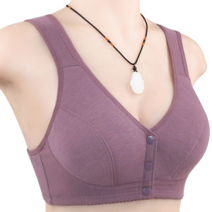 OK Bra 36-46 Plus Size Bra Women High Quality Cotton Lightweight Bra Front Buckle Without Steel Ring Comfortable Underwear