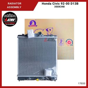 17033 Honda Civic Radiator Assembly 1992-2000 D13B M/T 350x348x26mm 19010-P08-004 (Polar)