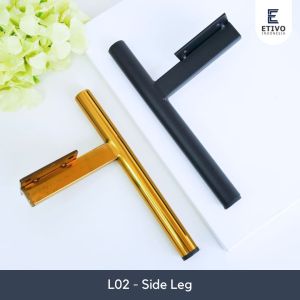 Etivo L02 Side Leg Table Sofa Metal | Kaki Meja Besi Samping | Gold Black