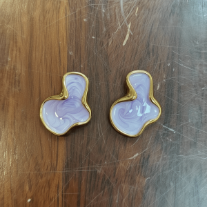 GENENIC Minimalist Cloud Stud Earring Simple Design Oil Dripping Artistic Abstract Ear Jewelry New Temperament Style Irregular Earring Party Gift