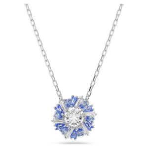 SWAROVSKI Luxury(New) Idyllia blue flower diamond pendant necklace S925 silver womens fashion necklace