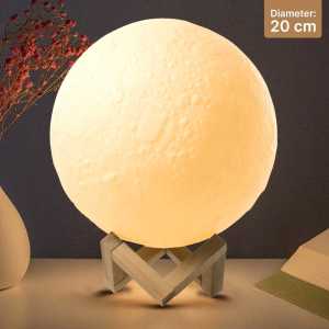 TaffLED Lampu Tidur Bulan Kamar Aesthetic Malam 3D Moon Night Light Lamp 3 Color 1W Rechargeable 5V