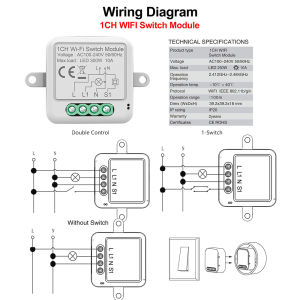 10A Smart Light Switch Relay Module 1/2/3/4 Channels DIY Smart Breaker Relay With Mounting Clip