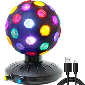 Spinning Disco Ball Projection Disco Ball Light 360° Rotary LED Night Light DJ light for KTV Bar Wedding Stage Christmas Party