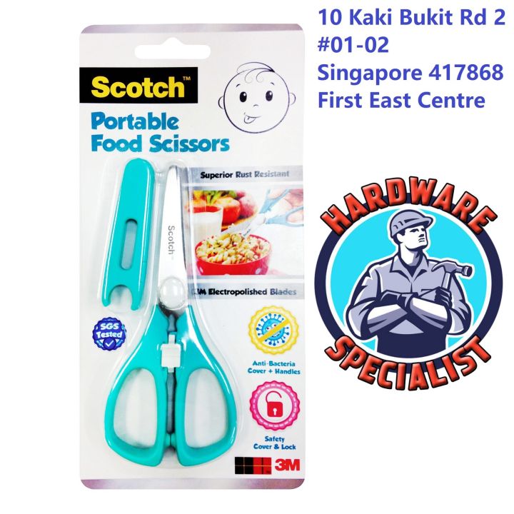 3M Scotch Portable Food Scissors Anti Bacterial Lazada Singapore