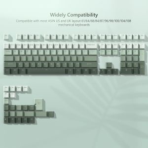 WOMIER 132 Key Polar Day PBT Double Shot Top Print Shine Through Backlit keycaps For MX Mechanical Keyboard 108 96 87 NJ80 84 68 64 61