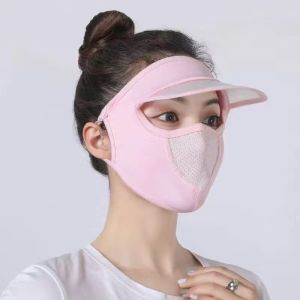 Khẩu trang chống nắng có vành nón ché Mặt Nạ Chống Nắng Toàn Bộ Khuôn Mặt Bằng Lụa Mát Thoáng Khí Tiện Dụng