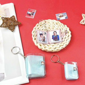 🔥Orfila Mini Photo Album Keychain Portable Student Bag Plug-in ID Photo Storage Book COD