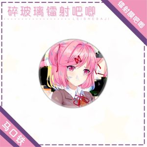 clu Doki Doki Literature Club Laser Badge Gift For Girls Anime Collections Souvenirs Monika Sayori Natsuki Yuri ulc