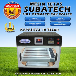 SUBATECH RR-16 Mesin Tetas Telur  Full Otomatis Rak Roller Penetas MTS