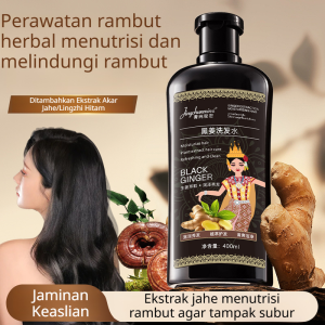 Shampoo Jahe Hitam Shampoo Pengontrol Minyak yang Lembut dan Halus Shampoo Pembersih Mendalam dan Penghilang Ketombe
