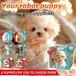 🐕 Remote Control Robot Puppy Cute Short Plush Electric Pet Doll Simulation Interactive Electric Pet Toy Robot Puppy Short-haired Plush Doll Simulation Electric Walking And Barking Plush Electronic Non-hairy Dog Toy Dog can Run Pet
