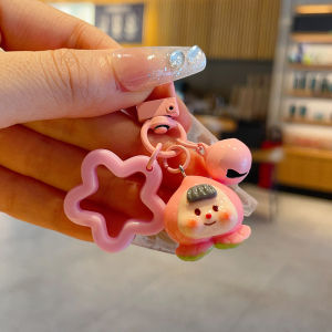 Cartoon Cute Duo Mei Resin Fruit 3D Cute Grain Keychain Pendant Popular Earphone Set Jewelry Hanging Decoration