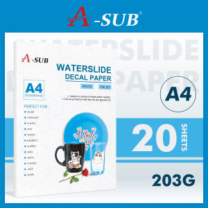【Waterslide Decal Paper】A-SUB Clear/White Water Slide Decal Paper A4 Inkjet Water Transfer Paper 20pcs