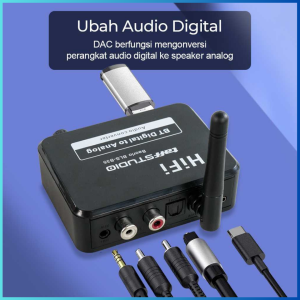 CEPAT TaffSTUDIO DAC Audio Bluetooth 5.3 Receiver HiFi Digital to studio mixer analog ke digital
