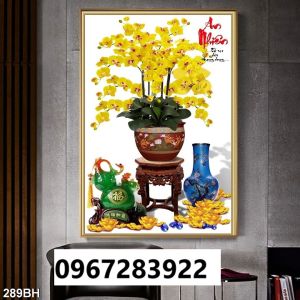 Gạch tranh 3d bình hoa đẹp trang trí