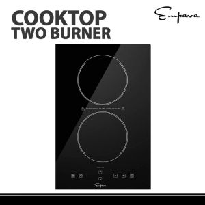 Cooktop Induction with Magnetic cookware Domino Model Electrical Efficient 2 zone Hob EMPAVA 30cm Built In AMAZON CHOICE