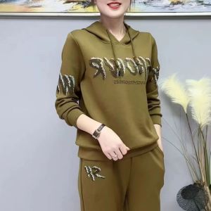 4XL 2 Chiếc Quần Áo Thường Ngày Cho Nữ Áo Hoodie Bộ Đồ Cá Nhân Cho Nữ Áo Tay Dài Và Quần Dài Dáng Rộng Eo Cao Quần Legging Rộng Cỡ Lỡn #883