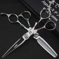 Professional Hair Scissors-Barber Scissors-Hair Shears 6 inch Haircut Scissors set Professional Hair Cutting thinning Scissors for Women/Men with Fine Adjustment Tension Screw Japanese Stainless Steel. 