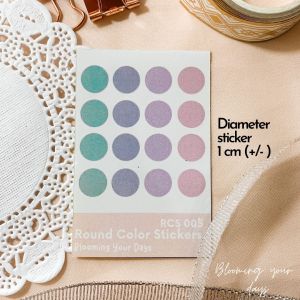 Bloomingyourdays Dot Sticker stiker bulat totol lingkaran warna pastel journaling aesthetic estetik lucu