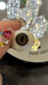 Mrs. H Brown Transparent Natural Chestnut Brown Contact Lenses 14.2mm Natural Makeup Bare Makeup Suitable for Asians Work Students Use Half Year Colored Contact Lenses
