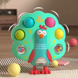 BEIBEI Button Play Toys Sensory Push Toy Finger Training Montessori Multi Textured Press Toy Fun Sound Bird Shape Educational Toy Babies Development