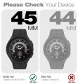 สายรัด SURITCH ใช้ได้กับ Samsung Galaxy Watch 5 Pro 45mm. สายเคสพร้อมสายคาดป้องกันแบบเคสโทรศัพท์มือถือขอบซิลิโคนนิ่มสำหรับผู้หญิงและผู้ชาย. 