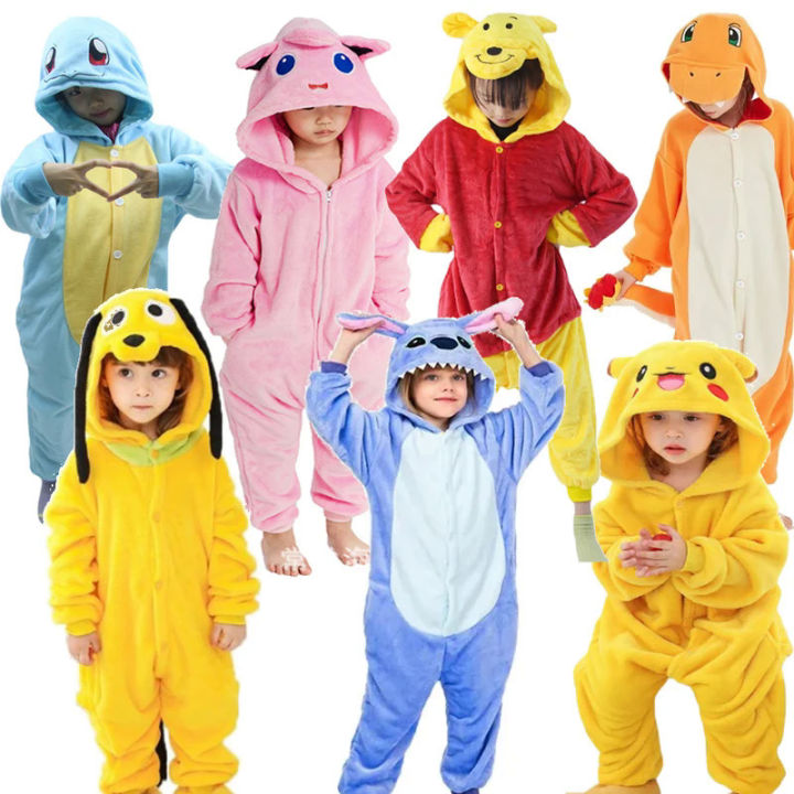 Stitch Tigger Bear Onesie Piglet Tiger Kigurumi Kids Turtle Dog