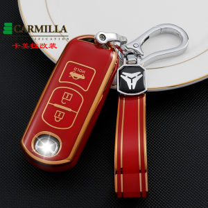 กุญแจรถ Key Case สำหรับมาสด้า2 3 6 Axela Atenza CX-5 CX5 CX-3 CX-7 CX8 CX-9 2016 2017 2018 3ปุ่มกระเป๋าอัตโนมัติ