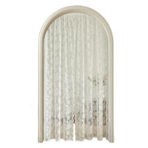 White Laces Tulle Curtains for Bedroom Florals Window Treatments European-Style Sheer Voile For Livingroom Kitchen Drape