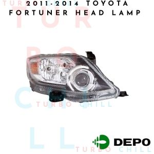 DEPO-212-11T4-LD-M2  2011-2014 TOYOTA FORTUNER HEAD LAMP UNIT ELEC/MANUAL BLK