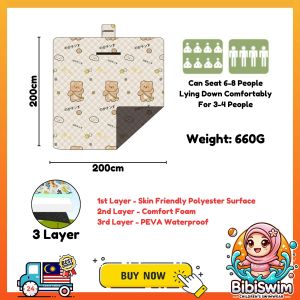 BIBISWIM Picnic Mat Foldable Portable Camping Children Play Outdoor Activities Waterproof  | Kain Piknik | 野餐布