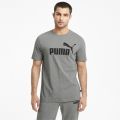 PUMA BASICS - เสื้อยืดผู้ชาย Essentials Logo สีเทา  - 58666603. 