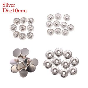 FEELINGS 10set(40pcs) Clothes Shirts Stud Metal Press Button Fasteners Round Snap Buttons