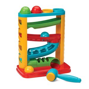 Infantino Bop & Drop Ball Tower - STEAM Educational Play Hand-Eye Coordination Skills and Cause and Effect Play for Babies & Toddlers 12M+