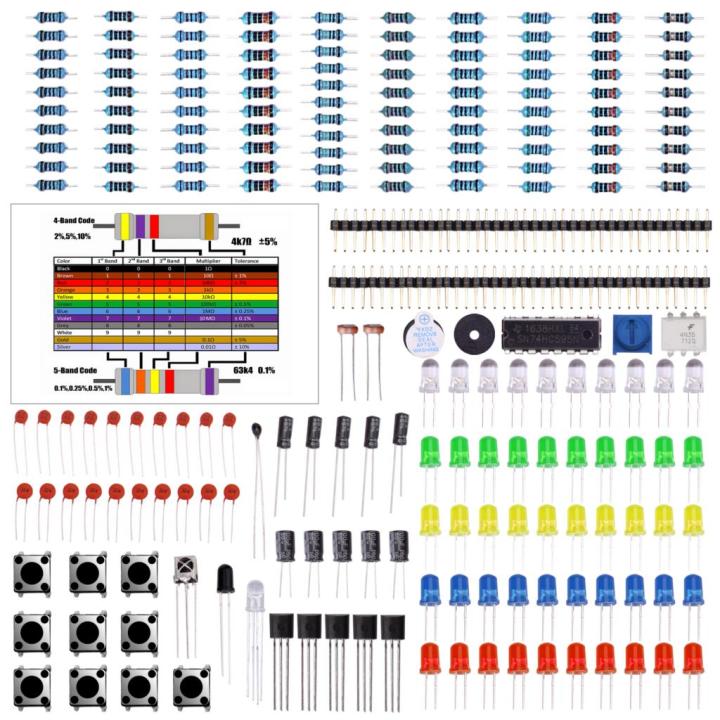 Electronics Component Basic Starter Kit with Precision Potentiometer