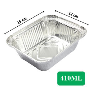 Combo Khuôn Giấy Bạc Hình Chữ Nhật Đựng Thức Ăn Set Khay Bạc Lót Nồi Chiên Không Dầu Chịu Nhiệt Chống Bẩn An Toàn