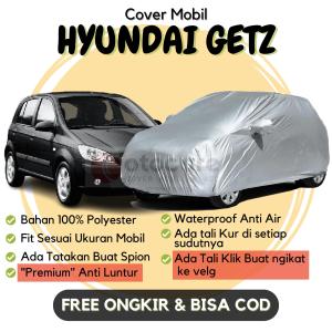 Sarung Cover Mobil HYUNDAI GETZ Premium Bahan 100% Polyester Anti Luntur aman Untuk Mobil Putih